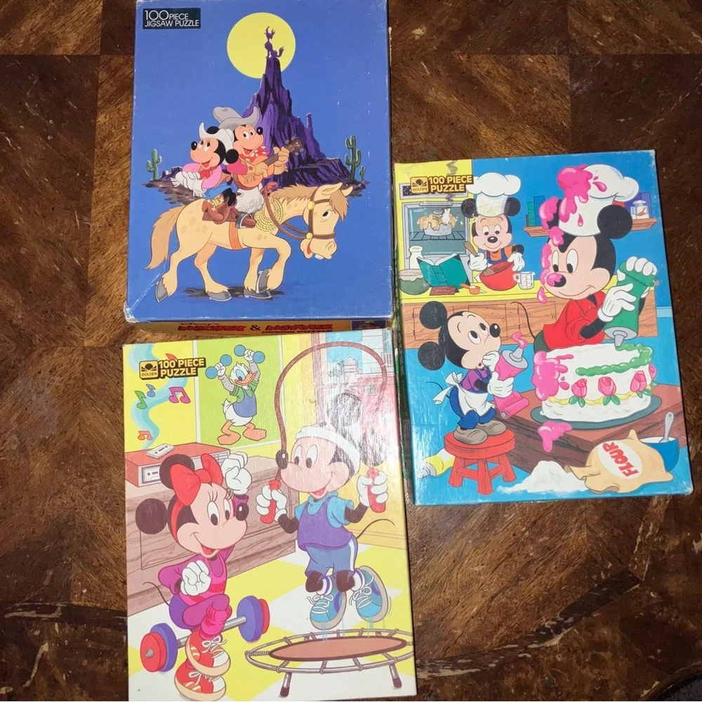 1986 Disney Mickey & Minnie‎ Mouse Puzzle Set